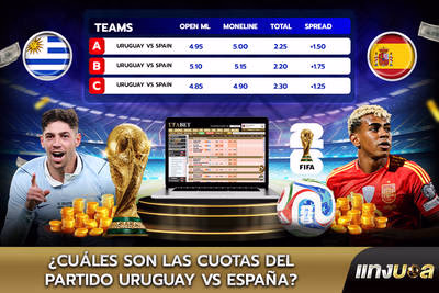 ¿Cuáles son las cuotas del partido Uruguay vs España?