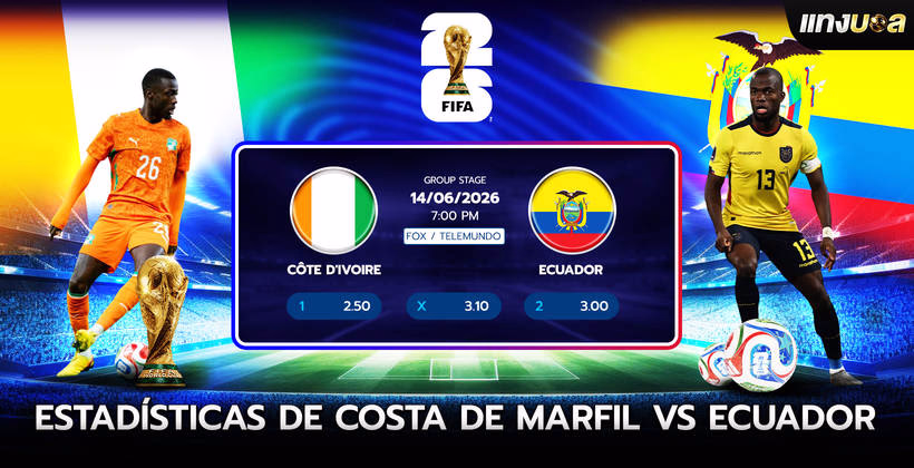 Estadísticas de Costa de Marfil vs Ecuador