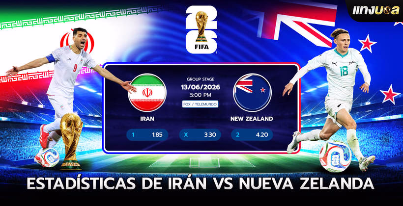 Estadísticas de Irán vs Nueva Zelanda
