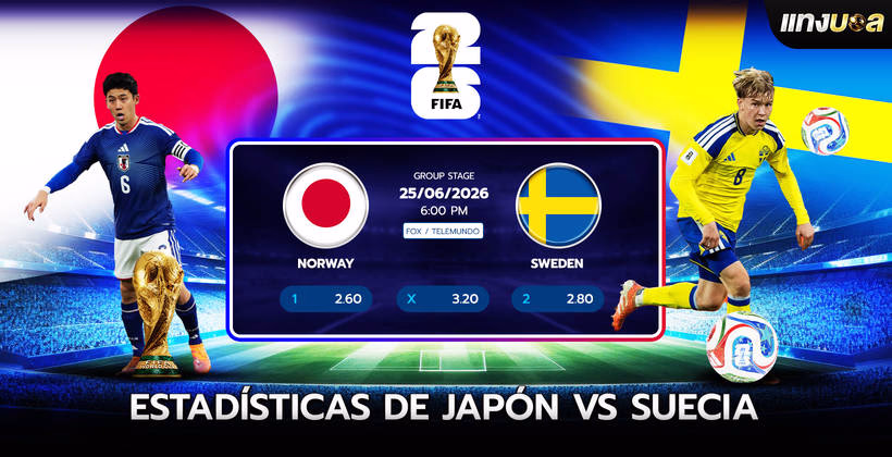 Estadísticas de Japón vs Suecia