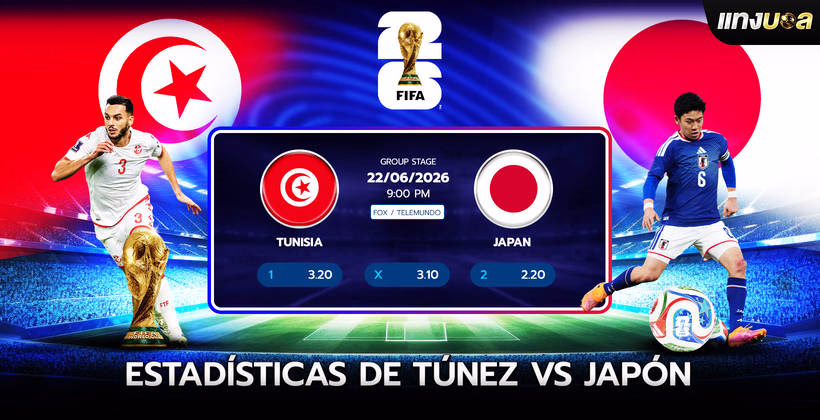 Estadísticas de Túnez vs Japón