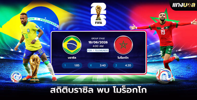 สถิติบราซิล พบ โมร็อกโก