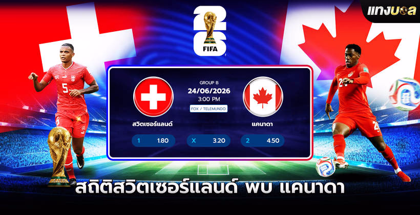 สถิติสวิตเซอร์แลนด์ พบ แคนาดา
