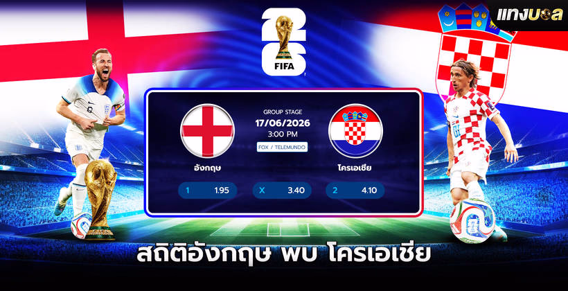 สถิติอังกฤษ พบ โครเอเชีย