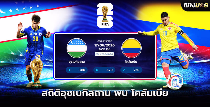 สถิติอุซเบกิสถาน พบ โคลัมเบีย