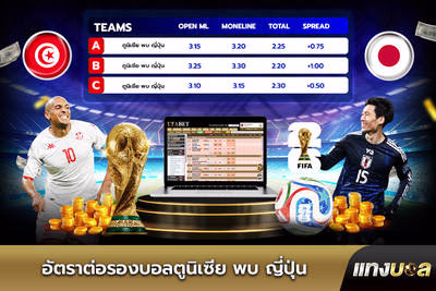 อัตราต่อรองบอลตูนิเซีย พบ ญี่ปุ่น