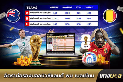 อัตราต่อรองบอลนิวซีแลนด์ พบ เบลเยียม