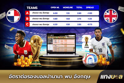 อัตราต่อรองบอลปานามา พบ อังกฤษ