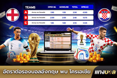 อัตราต่อรองบอลอังกฤษ พบ โครเอเชีย