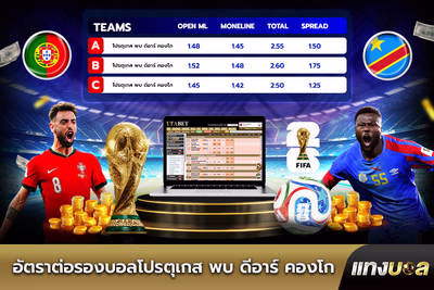อัตราต่อรองบอลโปรตุเกส พบ ดีอาร์ คองโก